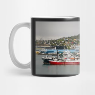 Tromso Harbour and Colourful Houses Norway Mug